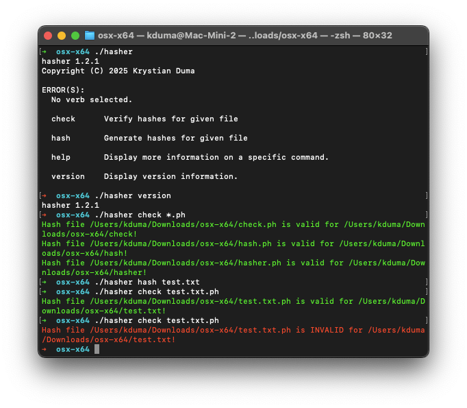 File Hasher CLI