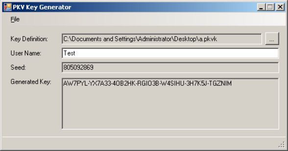 Key Generation Window