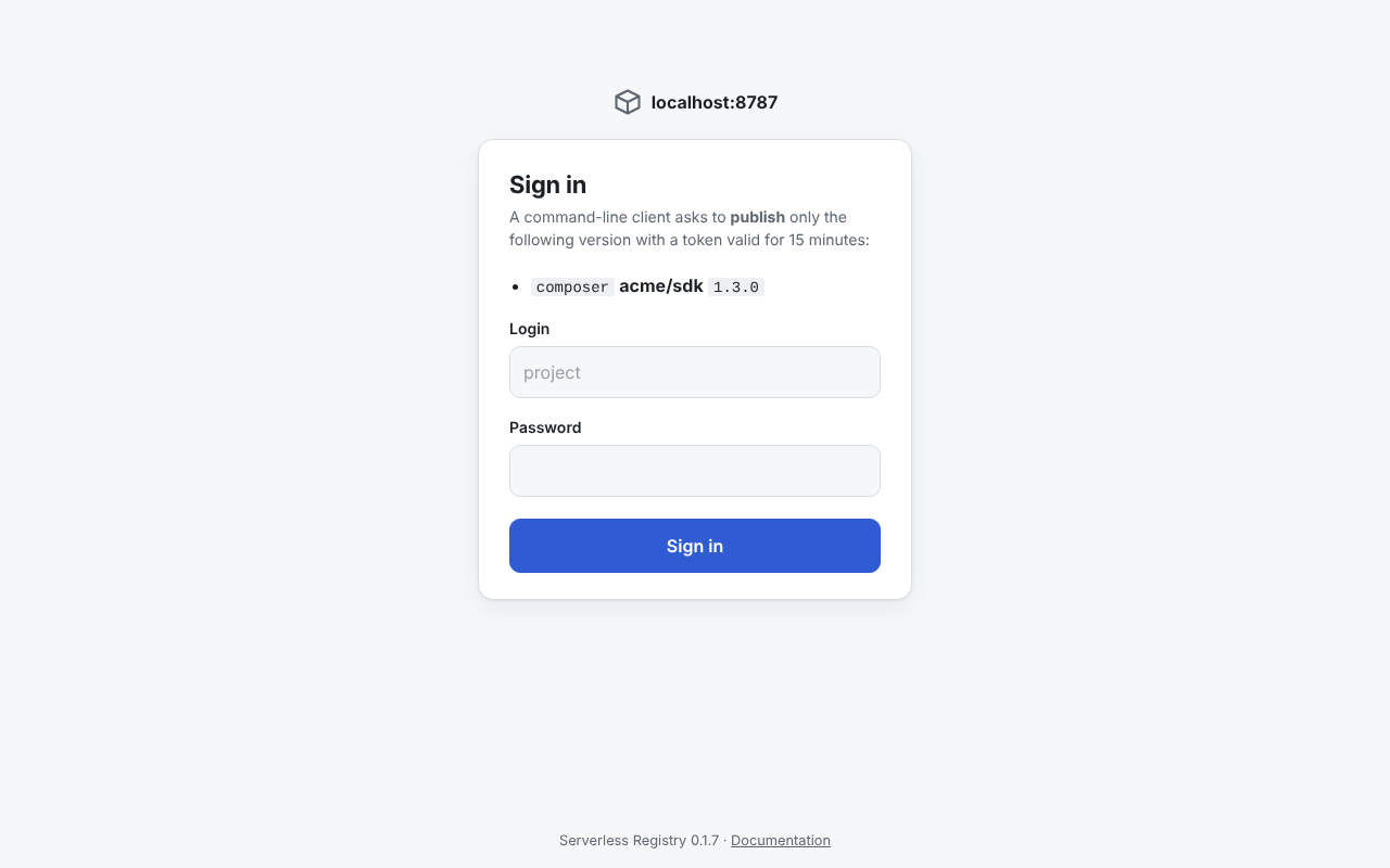 Sign in to approve a CLI operation